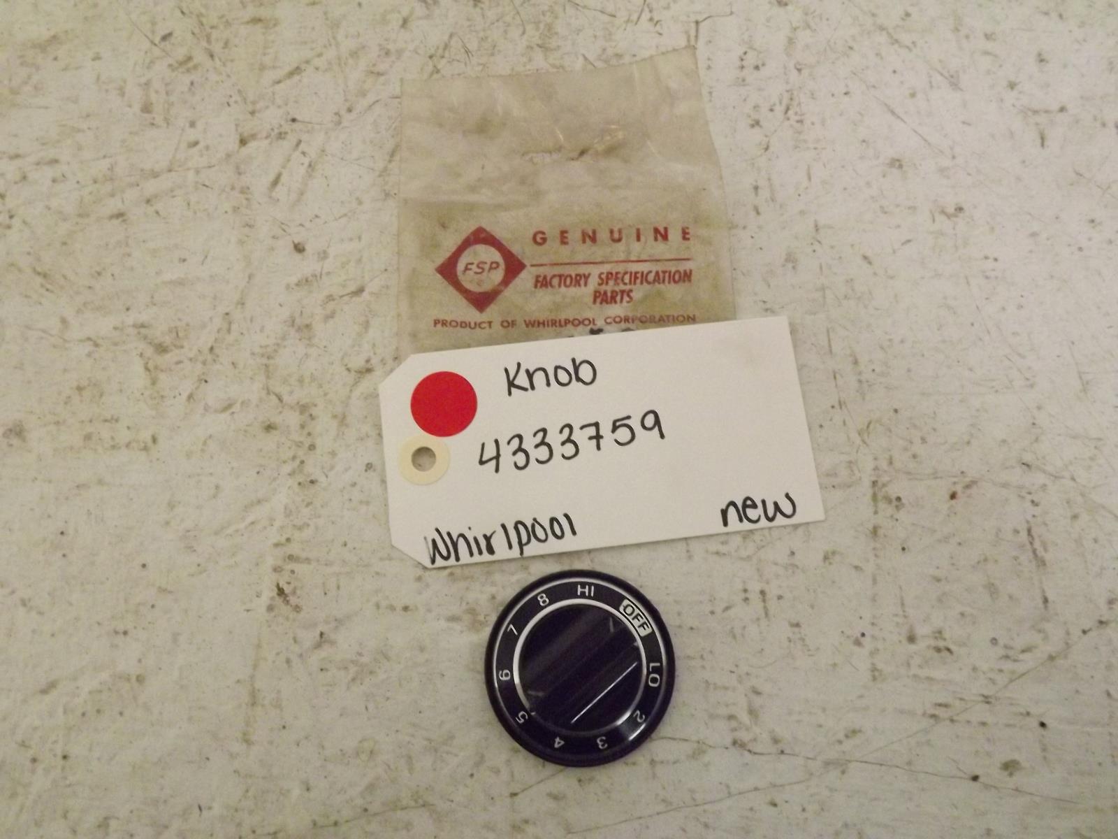 Whirlpool Range 4333759 Knob New Whirlpool Range 4333759 Knob New